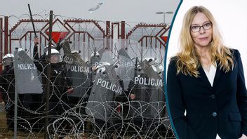 Polsk polis bevakar gränsen till Polen. Foto: Leonid Shcheglov/TT / Karl Gabor