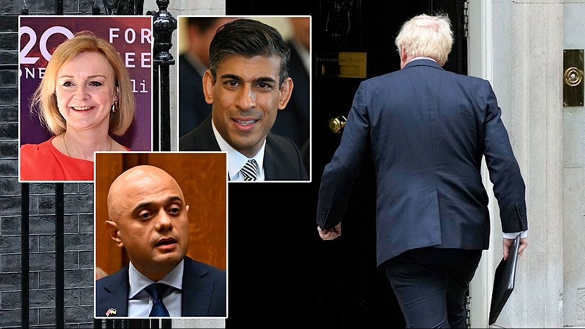 Favoriter att efterträda Johnson: Liz Truss, Rishi Sunak och Sajid Javid. Foto: Frank Augstein/Sigid Kurniawan/Daniel Leal/Jessica Taylor /AP/TT