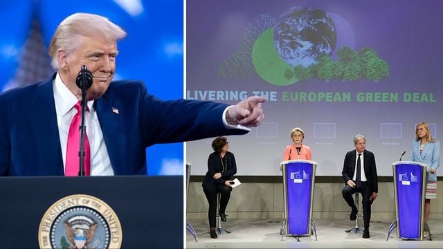 Donald Trump är mer klarsynt än alla de ”gröna” europeiska politiker som hånar honom, menar Caspar Nilsson. Foto: Jose Luis Magana/Valeria Mongelli/AP/TT
