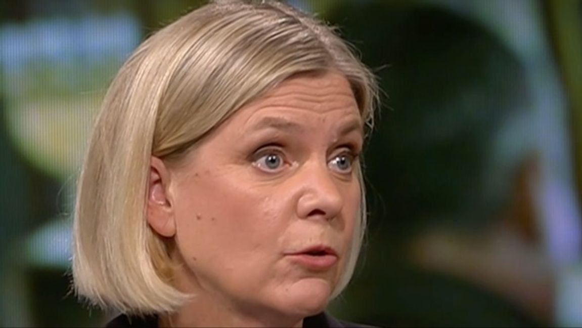 Magdalena Andersson. Foto: SVT