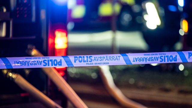 Polisens avspärrning. Foto: Johan Nilsson/TT