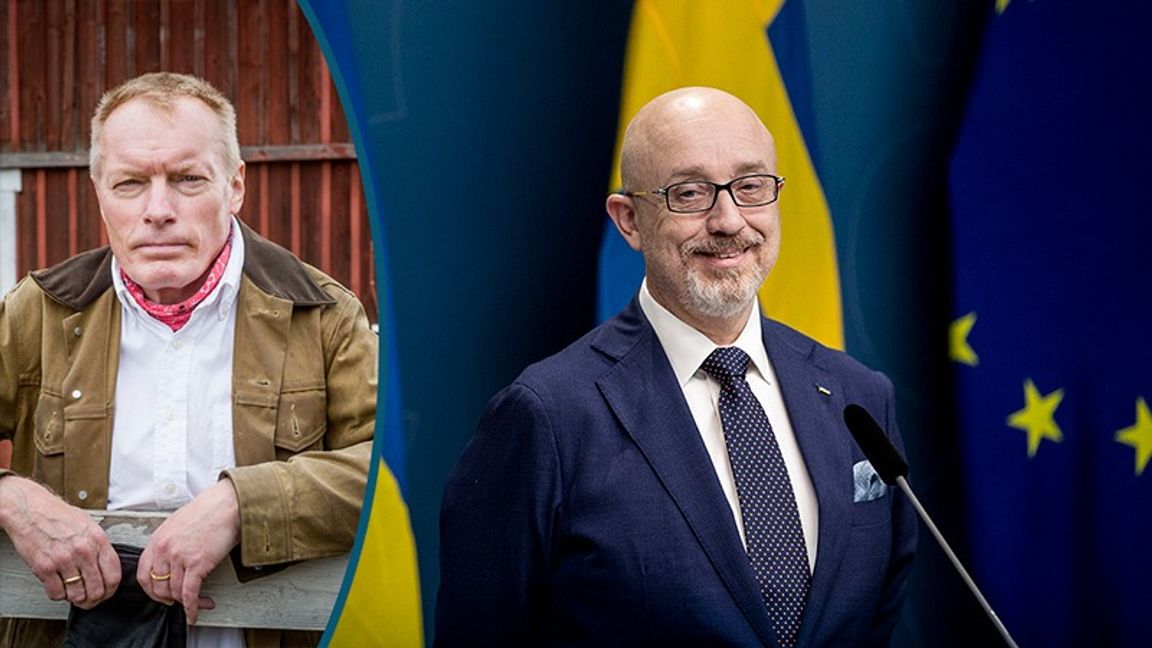 Ukrainas försvarsminister Oleksii Reznikov besökte Sverige tidigare i december. Foto: Gustav Mårtensson / Christine Olsson/TT