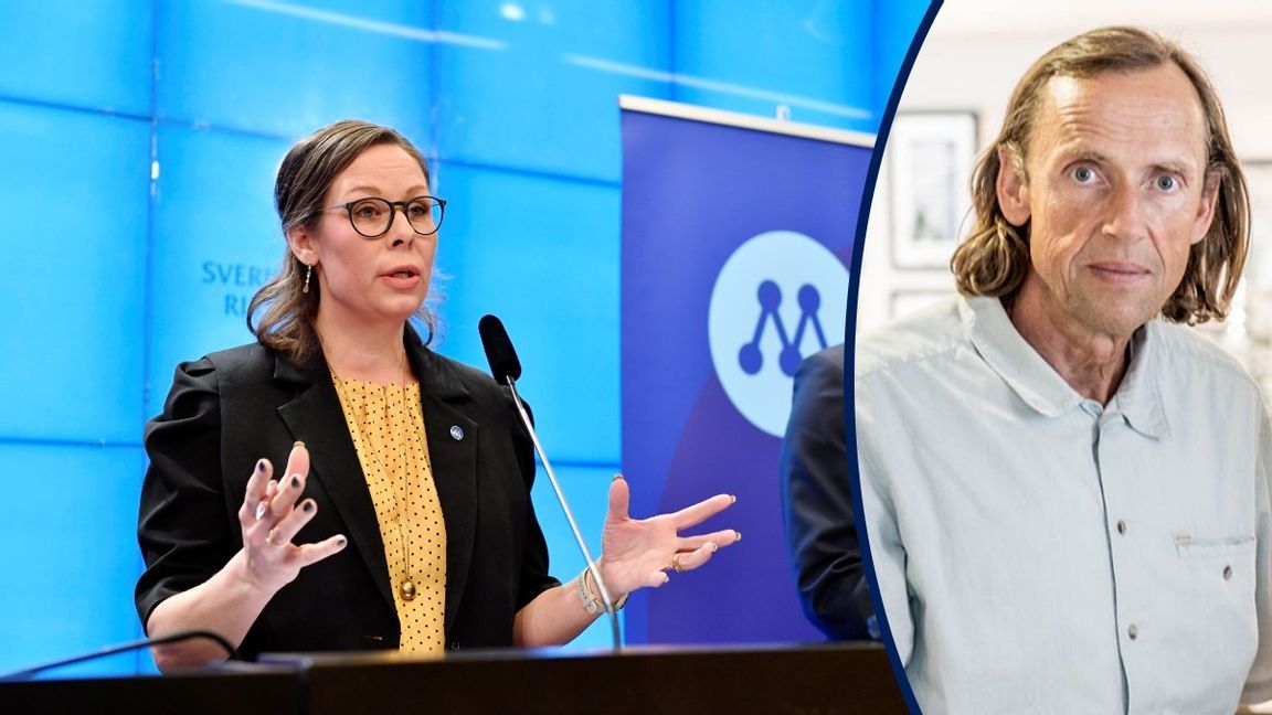 Moderaternas migrationspolitiska talesperson, Maria Malmer Stenergard, vid torsdagens pressträff. Foto: Jessica Gow/TT