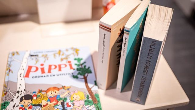 Pippi Långstrump och andra verk som ingår i Sveriges nya kulturkanon. Foto: Johan Nilsson / TT.