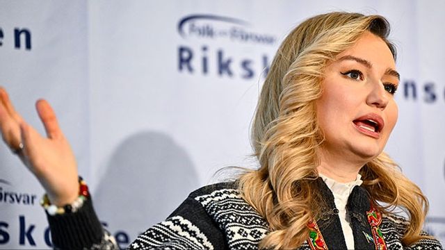 Energi- och näringsminister Ebba Busch (KD) på Sälens högfjällshotell i samband med Folk och Försvars Rikskonferens i Sälen. Foto: Henrik Montgomery / TT 