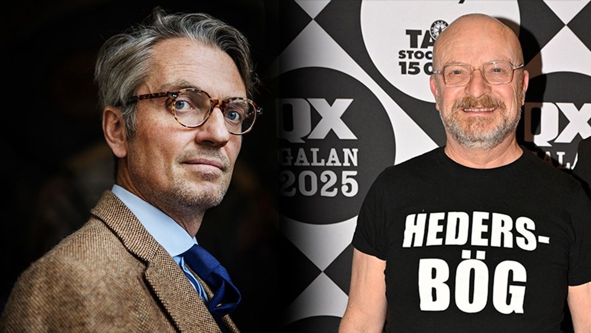 Tobias Thyberg och Jonas Gardell. Foto: Linus Sundahl-Djerf/Henrik Montgomery/SvD/TT