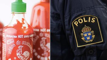 Polisen har gripit två personer i 20-årsåldern misstänkta för grovt vapenbrott. Vapnen var insmetade i chilisås. Foto: Johan Nilsson//TT 