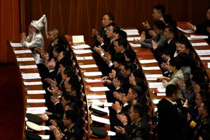 Dags för folkkongress i enpartistaten Kina. Bild från förra årets möte. Ng Han Guan AP/TT