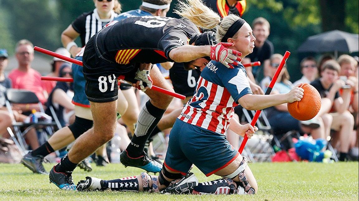 Quidditch byter namn till Quadball. Foto: Michael Probst/AP/TT