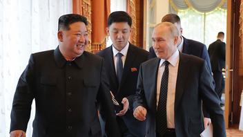 Kim Jong Un och Vladimir Putin. Foto: AP