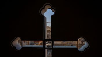 Bild inifrån en syrisk-ortodox kyrka i Hassakeh, Syrien. Foto: Bernat Armangue/AP/TT