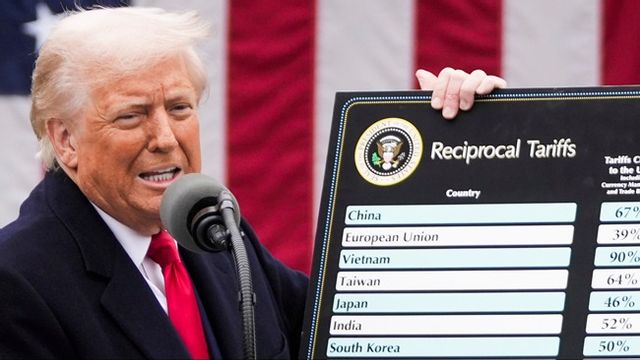 Donald Trump i Vita husets trädgård. Foto: AP