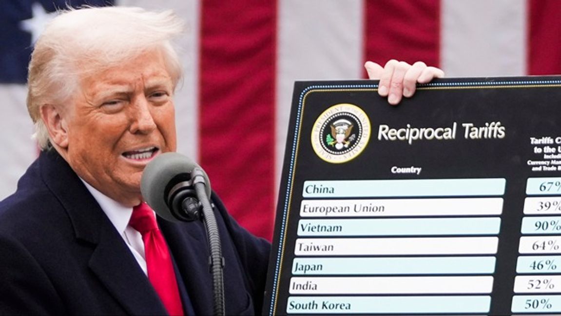Donald Trump i Vita husets trädgård. Foto: AP