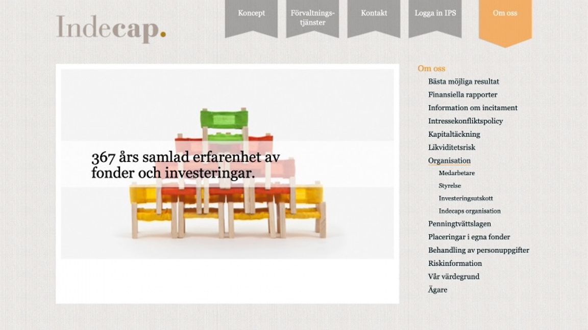 Enligt Eskilstuna-Kuriren ska drygt 2 000 av de berörda kontoinnehavarna vara kunder hos Sparbanken Rekarne och omkring 5 000 hos Sörmlands sparbank. Foto: Screenshot Indecap hemsida.
