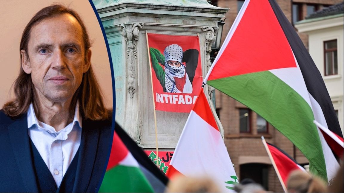 Uppmaning till intifada – våldsamt uppror – vid propalestinsk demonstration i Göteborg. Foto: Björn Larsson Rosvall/TT