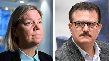 Magdalena Andersson hävdar sig leda ett parti fritt från terrorromantik. Foto: Anders Wiklund, Jessica Gow/TT 