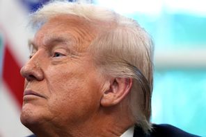 USA:s president Donald Trump på måndagen. Foto: Alex Brandon/AP/TT