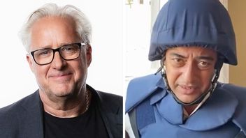 Anders Pontara är utrikeschef på Sveriges Radio. Till höger Wafa-medarbetaren Sami Abu Salem. Foto: Mattias Alm/SR/Youtube