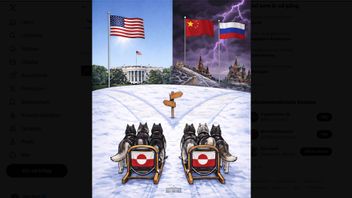 Which way, Greenland, man? är texten till denna bild som Vita Huset postade på X i går.