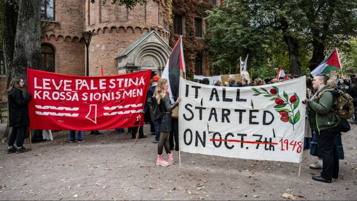 Palestinarörelsen balanserar på gränsen mellan antisionism och antisemitism. Ofta trampar den fel. Foto: Johan Nilsson/TT