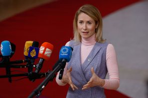 Kaja Kallas. Foto: Geert Vanden Wijngaert/AP/TT.