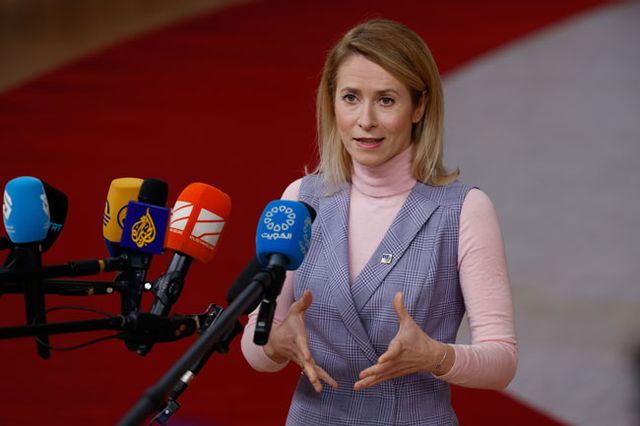 Kaja Kallas. Foto: Geert Vanden Wijngaert/AP/TT.