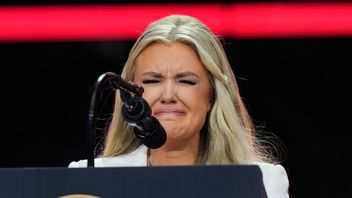 Erika Kirk höll ett gripande tal om sin mördade make Charlie Kirk. Foto: AP