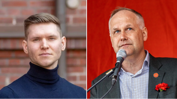 Markus Allard (ÖP) och Jonas Sjöstedt (V). Foto: Örebropartiet/Inthevidual (talk · contribs), CC BY-SA 2.0, via Wikimedia Commons