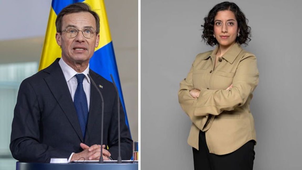 Ulf Kristersson (M) och Simona Mohamsson (L). Foto: Dr. Frank Gaeth, CC BY-SA 4.0, via Wikimedia Commons/Pressbild från Liberalerna.