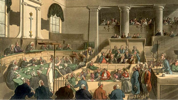 Just i sexualmål har Sverige övergett uråldriga rättsprinciper. Foto: Thomas Rowlandson and Augustus Pugin, Public Domain, via Wikimedia foundation