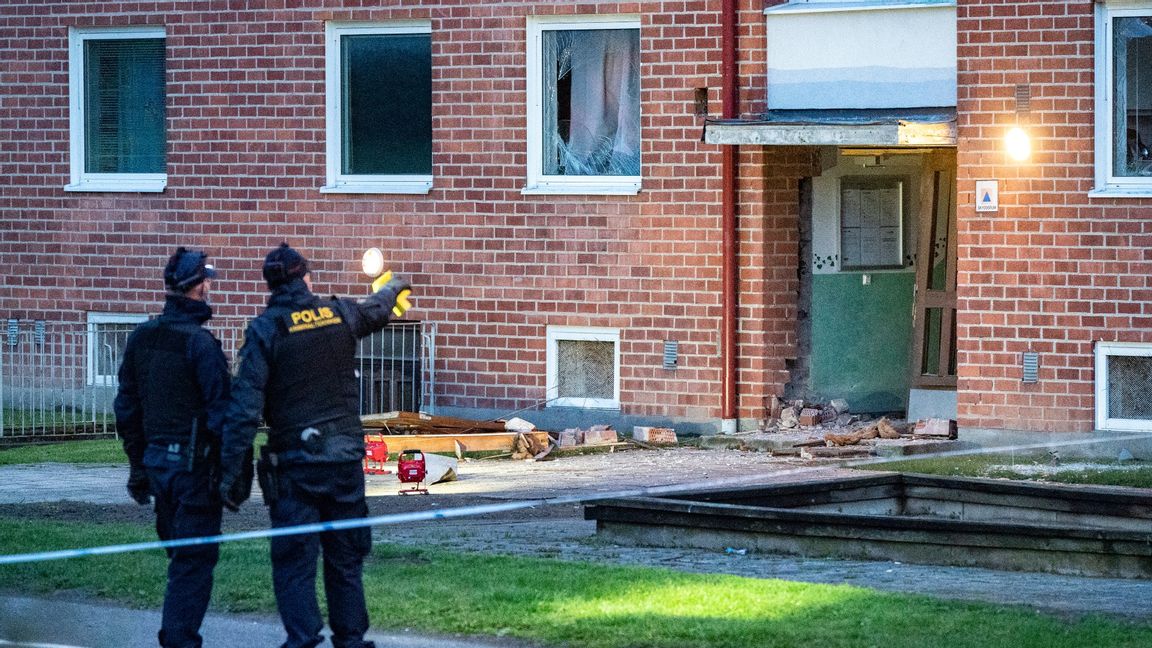 Tre explosioner inträffade natten till torsdag i Malmö, två på Nydala och en på Kroksbäck. Foto: Johan Nilsson, TT.