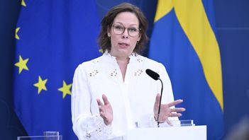 Migrationsminister Maria Malmer Stenergard (M) på torsdagen. Foto: Jessica Gow/TT