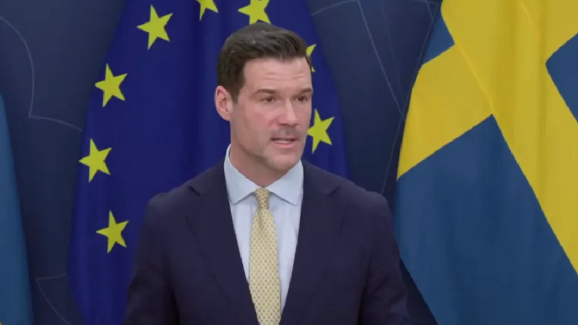 Migrationsminister Johan Forssell (M). Foto: Regeringskansliet/YouTube