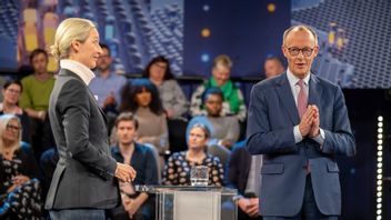 Friedrich Merz, till höger, har lovat att inte bilda regering med Alice Weidels AfD. Foto: AP