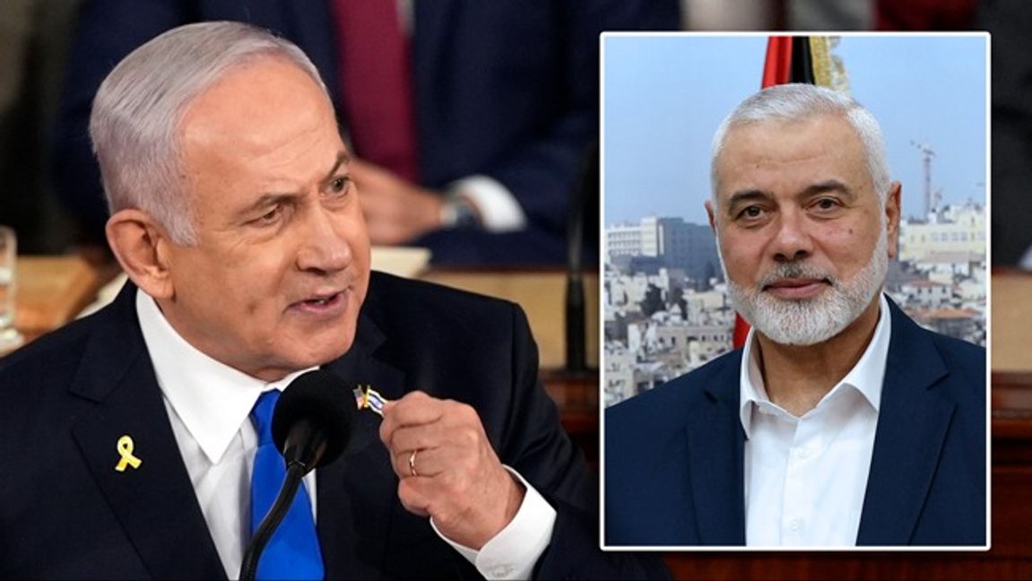 Israel och premiärministern Benjamin Netanyahu agerar i Mellanöstern. Ismail Haniya, ledare för terrororganisationen Hamas, är eliminerad. Israel har inte tagit på sig operationen. Foto: AP