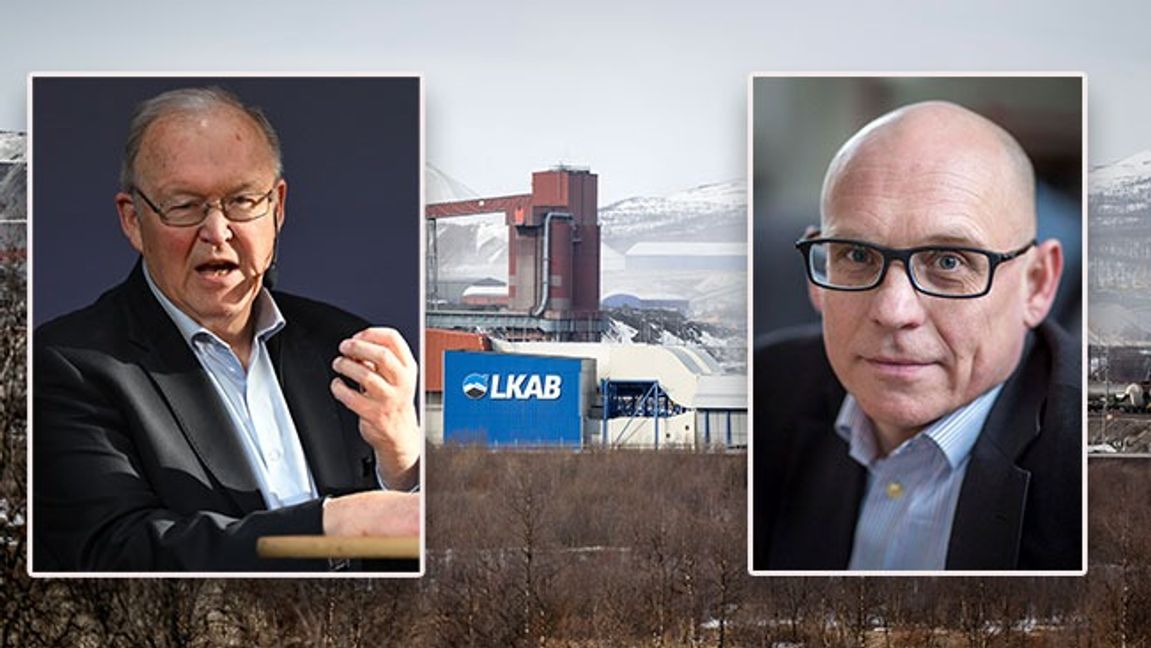 LKAB:s tidigare ordförande Göran Persson, LKAB i Kiruna och David Sundén. Bild: Christine Olsson/TT/Jonas Ekströmer/TT/Privat
