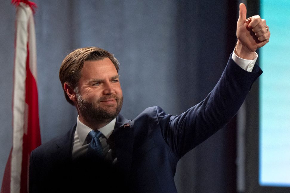 USA:s vicepresident JD Vance i mars. Foto: Mark Schiefelbein/AP/TT