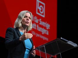 Magdalena Andersson (S) talar under LO:s kongress i maj. Arkivbild. Jonas Ekströmer/TT