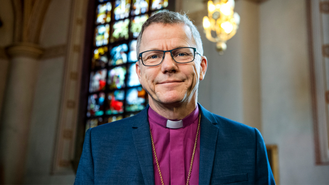 Biskop Andreas Holmberg: ”Ett kristet kärnvärde är gästfrihet. Det går som en röd tråd genom hela Bibeln att vi ska välkomna främlingen, flyktingen, invandraren.” Foto: Claudio Bresciani / TT