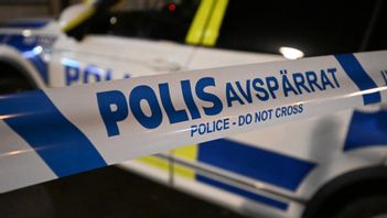 En större polisinsats pågår i Kortebo utanför Jönköping sedan en man hittats med allvarliga skador. Foto: JOHAN NILSSON/TT