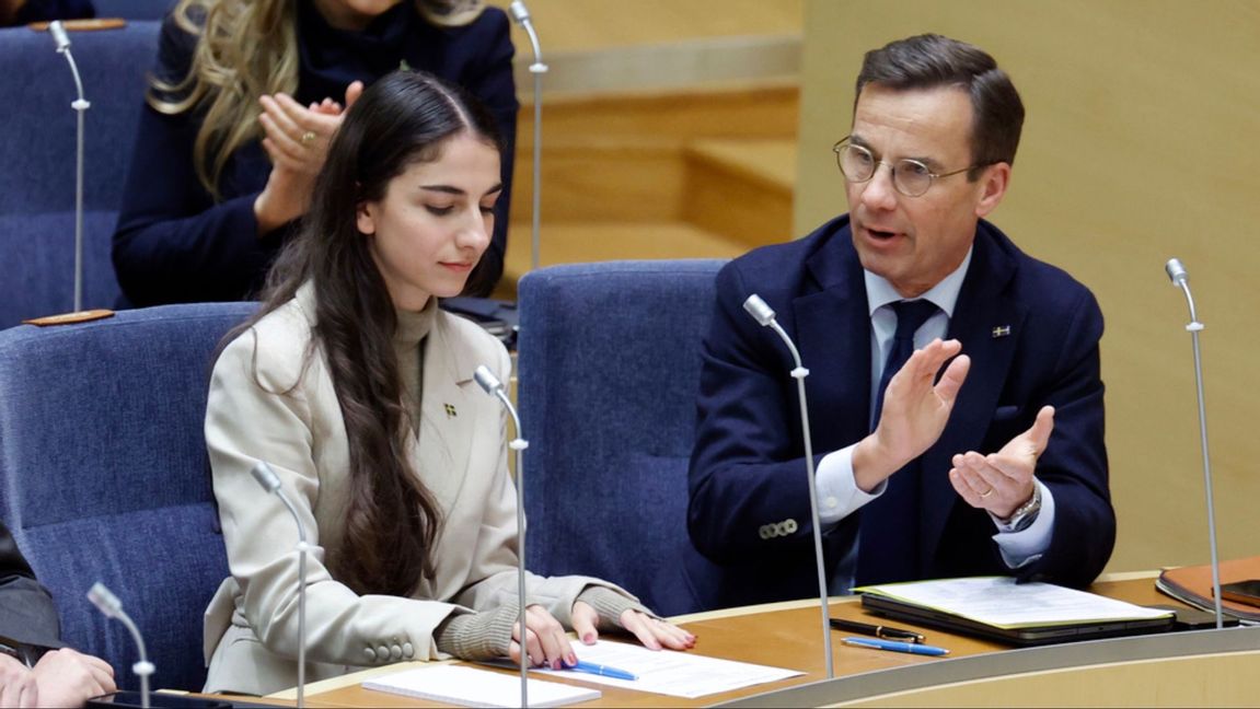 Romina Pourmokhtari (L) och Ulf Kristersson (M) kallas till utfrågningar i konstitutionsutskottet. Arkivbild. Foto: Christine Olsson/TT