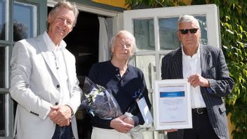 Patrik Engellau vid prisutdelningen tidigare i veckan. Foto: Pressbild