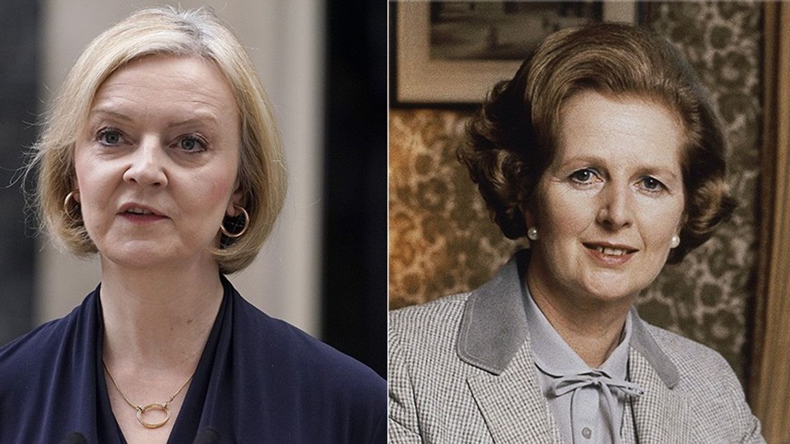 Truss misslyckades med att fylla Thatchers pumps. Foto: Alberto Pezzali/AP/TT Gerald Penny/AP/TT