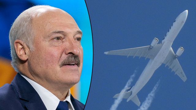 Belarus president Aleksandr Lukansjenko. Genrebild flygplan. Foto: Ukrainska presidentadministrationen.