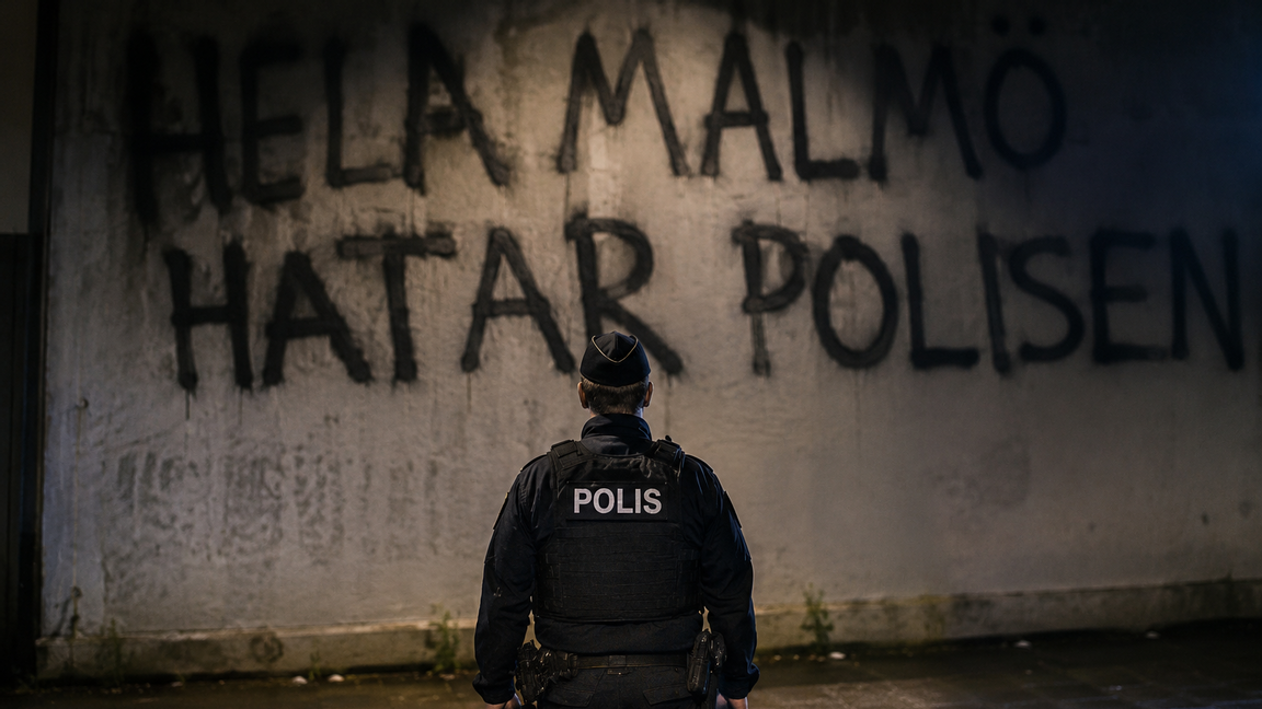Hur ska polisen känna stöd för politiken om det accepteras hat mot dem? Bild: AI