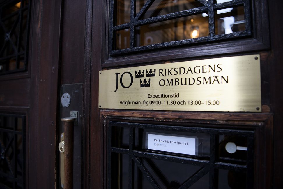 Antalet klagomål till Justitieombudsmannen (JO) ökar. Jessica Gow/TT