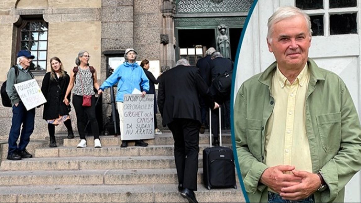 Aktivister utanför domstolen, aktivister inuti domstolen? FOTO: Jonas Ekströmer/TT