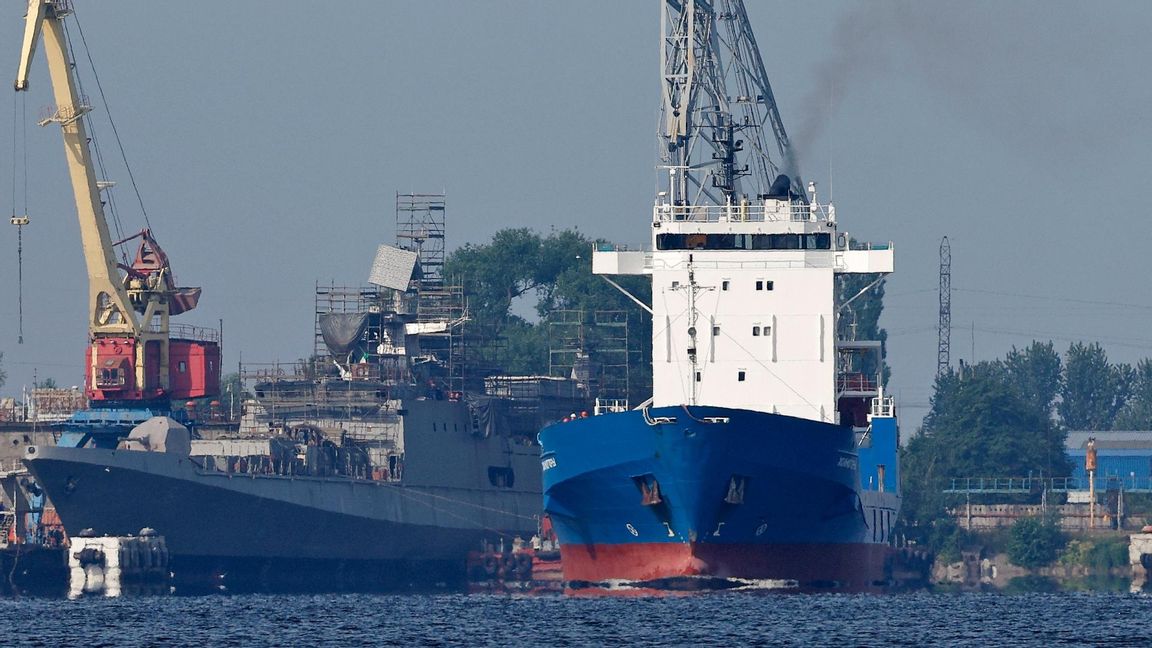 Ryskt skepp i Kaliningrad i Ryssland (arkivbild). Foto: AP/TT