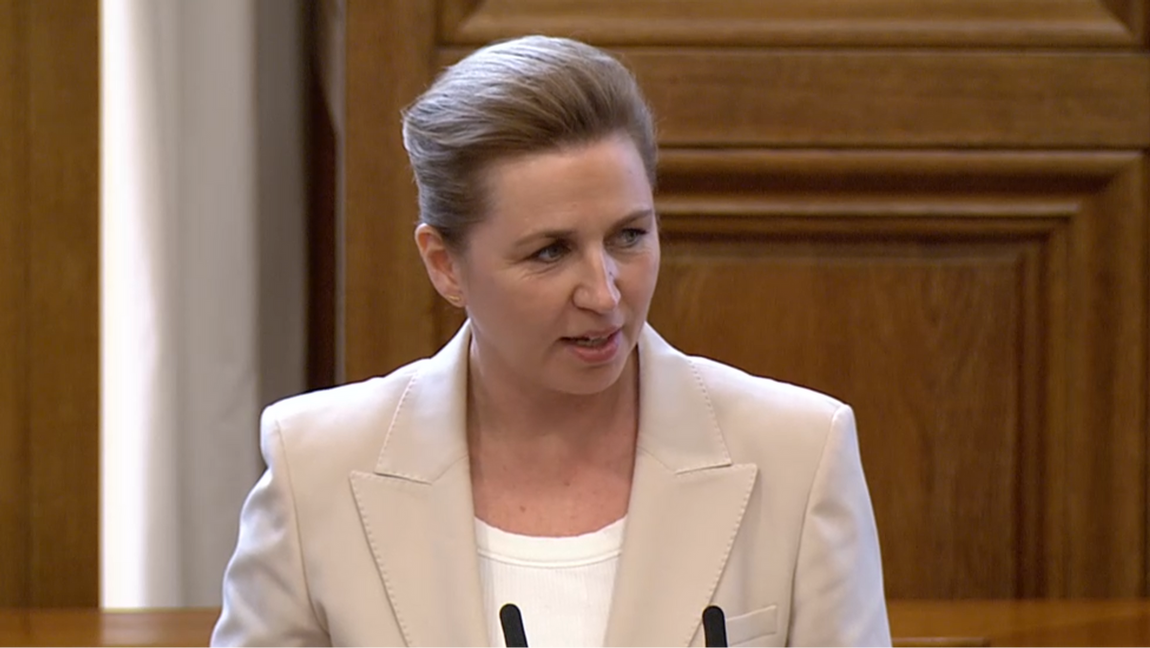 Mette Frederiksen utlyste nytt folketingsval under torsdagen. Foto: Folketinget