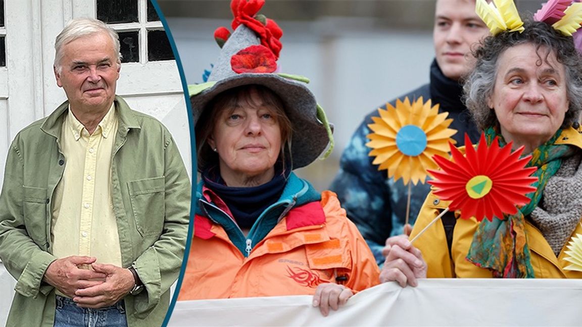 Medlemmar i Klimaseniorinnen utanför domstolen i Strasbourg förra året. Foto: Jean-Francois Badias/AP/TT